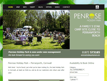 Tablet Screenshot of penroseholidaypark.com